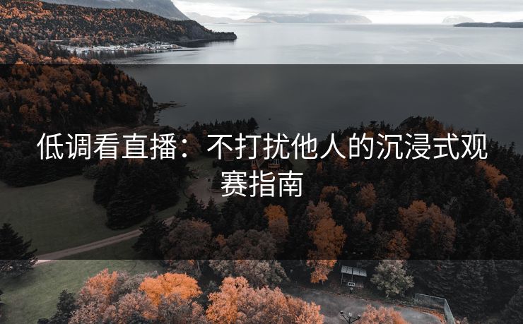 低调看直播：不打扰他人的沉浸式观赛指南